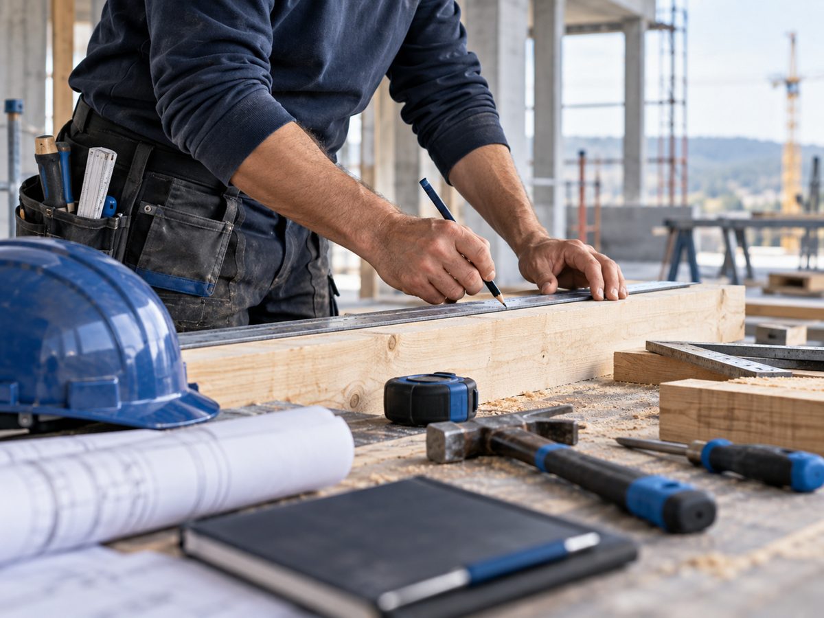 Handwerker auf der Baustelle